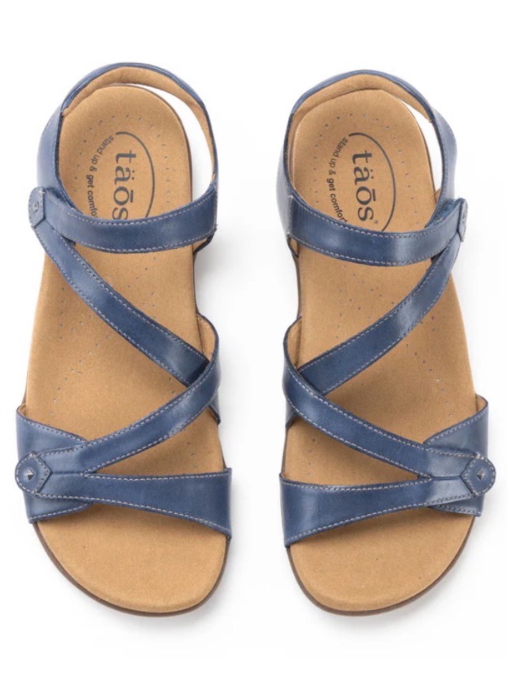 Women’s Taos Big Time Leather Comfort Sandal – Dark Blue-EU 41W - Picture 3 of 8